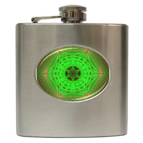 Connection Hip Flask (6 oz) from ArtsNow.com Front