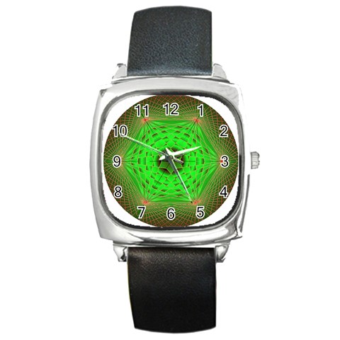 Connection Square Metal Watch from ArtsNow.com Front