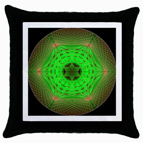 Connection Throw Pillow Case (Black) from ArtsNow.com Front