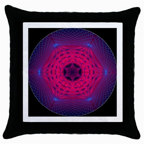 Connection Throw Pillow Case (Black) from ArtsNow.com Front