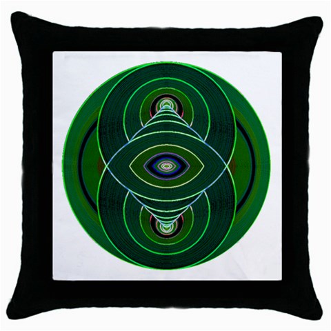 Correspondence Throw Pillow Case (Black) from ArtsNow.com Front