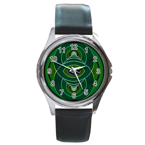 Correspondence Round Metal Watch from ArtsNow.com Front