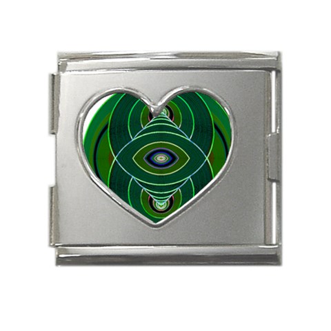 Correspondence Mega Link Heart Italian Charm (18mm) from ArtsNow.com Front