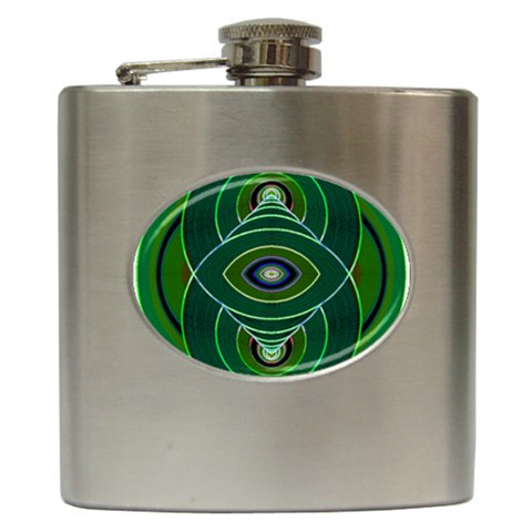 Correspondence Hip Flask (6 oz) from ArtsNow.com Front