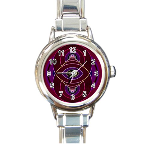 Correspondence Round Italian Charm Watch from ArtsNow.com Front