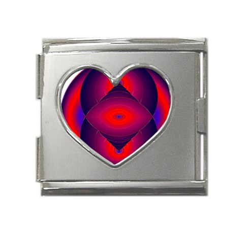 Correspondence Mega Link Heart Italian Charm (18mm) from ArtsNow.com Front