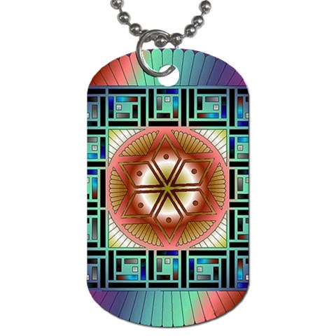 Cosmic Code Dog Tag (Two Sides) from ArtsNow.com Back