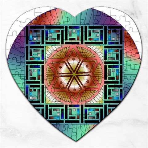 Cosmic Code Jigsaw Puzzle (Heart) from ArtsNow.com Front