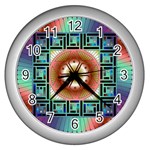 Cosmic Code Wall Clock (Silver)