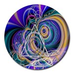 Crop Circle Abstract Round Mousepad