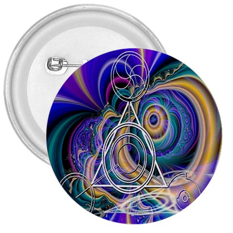 Crop Circle Abstract 3  Button from ArtsNow.com Front