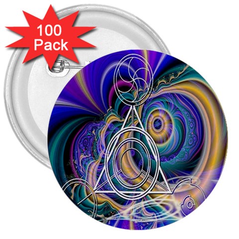 Crop Circle Abstract 3  Button (100 pack) from ArtsNow.com Front