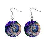 Crop Circle Abstract 1  Button Earrings