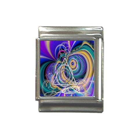 Crop Circle Abstract Italian Charm (13mm) from ArtsNow.com Front