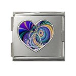 Crop Circle Abstract Mega Link Heart Italian Charm (18mm)