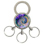 Crop Circle Abstract 3-Ring Key Chain