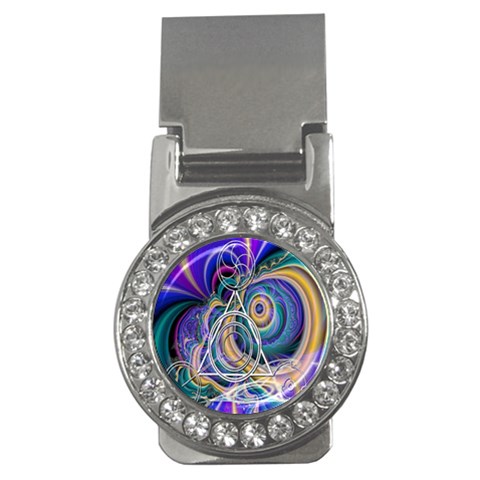 Crop Circle Abstract Money Clip (CZ) from ArtsNow.com Front