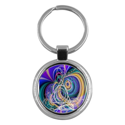 Crop Circle Abstract Key Chain (Round) from ArtsNow.com Front