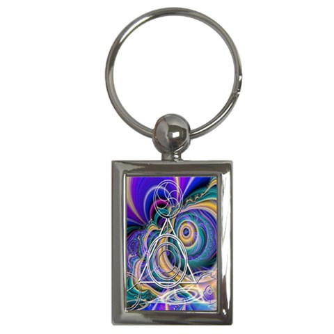 Crop Circle Abstract Key Chain (Rectangle) from ArtsNow.com Front