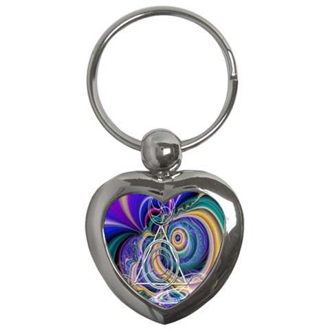 Crop Circle Abstract Key Chain (Heart) from ArtsNow.com Front