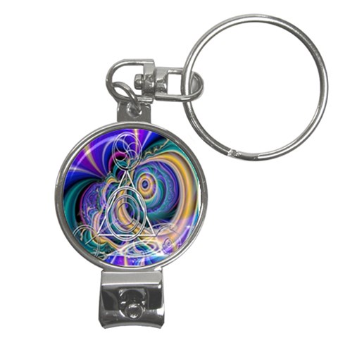 Crop Circle Abstract Nail Clippers Key Chain from ArtsNow.com Front