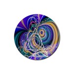 Crop Circle Abstract Rubber Round Coaster (4 pack)