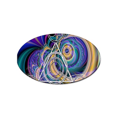 Crop Circle Abstract Sticker (Oval) from ArtsNow.com Front