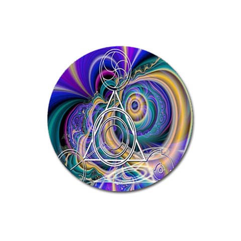 Crop Circle Abstract Magnet 3  (Round) from ArtsNow.com Front