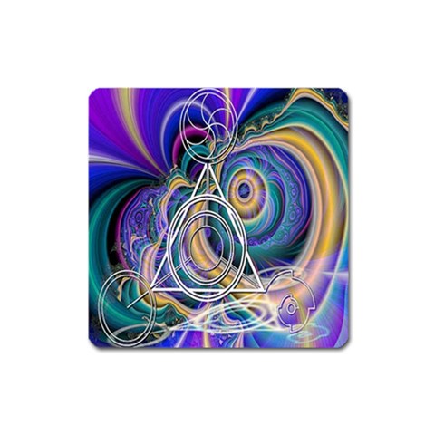 Crop Circle Abstract Magnet (Square) from ArtsNow.com Front