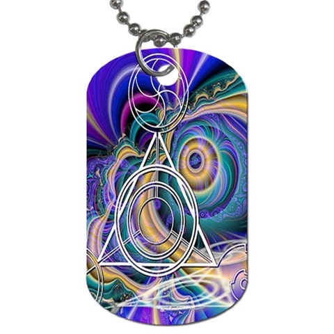 Crop Circle Abstract Dog Tag (One Side) from ArtsNow.com Front