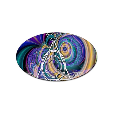 Crop Circle Abstract Sticker Oval (10 pack) from ArtsNow.com Front