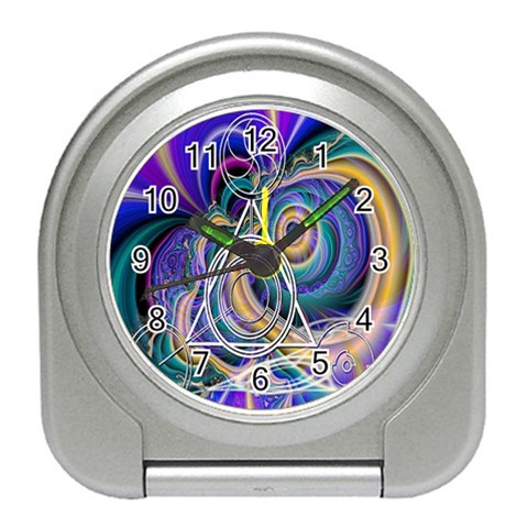 Crop Circle Abstract Travel Alarm Clock from ArtsNow.com Front