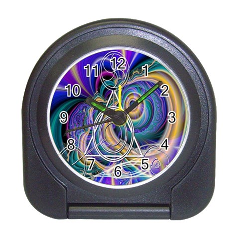 Crop Circle Abstract Travel Alarm Clock from ArtsNow.com Front