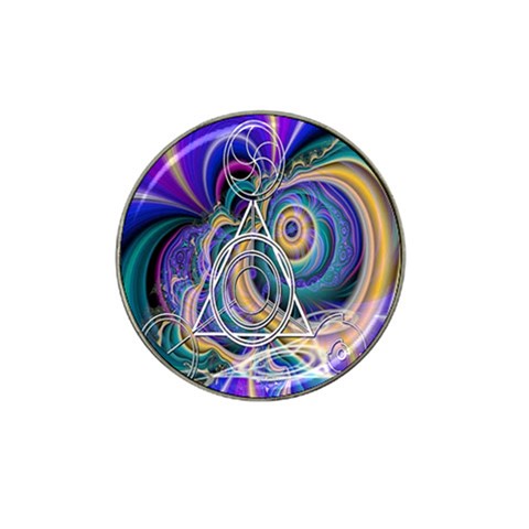 Crop Circle Abstract Hat Clip Ball Marker from ArtsNow.com Front