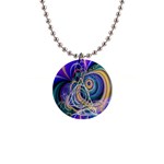 Crop Circle Abstract 1  Button Necklace