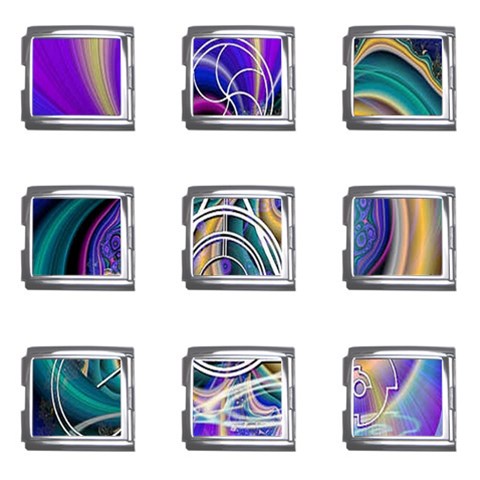 Crop Circle Abstract Mega Link Italian Charm (9 pack) from ArtsNow.com Front