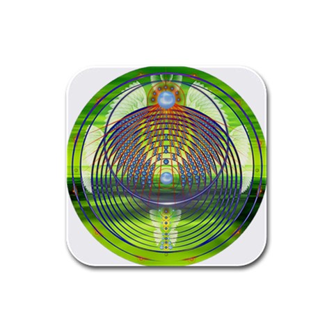 Divine Creation Rubber Square Coaster (4 pack) from ArtsNow.com Front