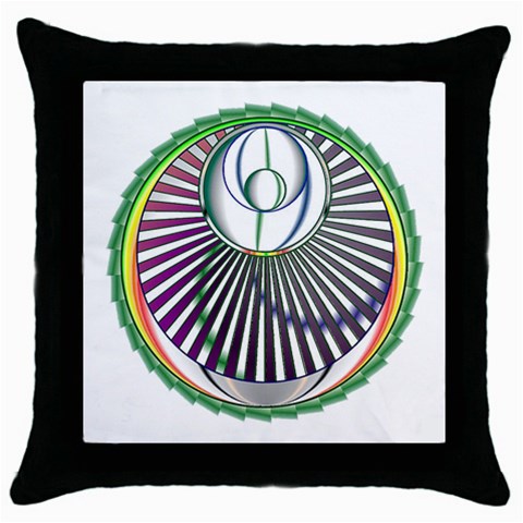 Divine Power Throw Pillow Case (Black) from ArtsNow.com Front