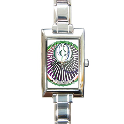 Divine Power Rectangular Italian Charm Watch from ArtsNow.com Front