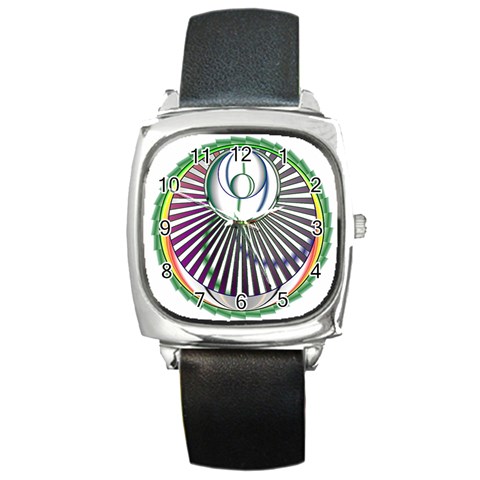 Divine Power Square Metal Watch from ArtsNow.com Front