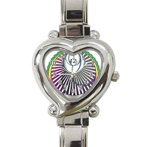 Divine Power Heart Italian Charm Watch from ArtsNow.com Front