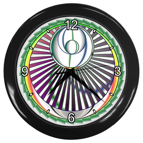 Divine Power Wall Clock (Black) from ArtsNow.com Front