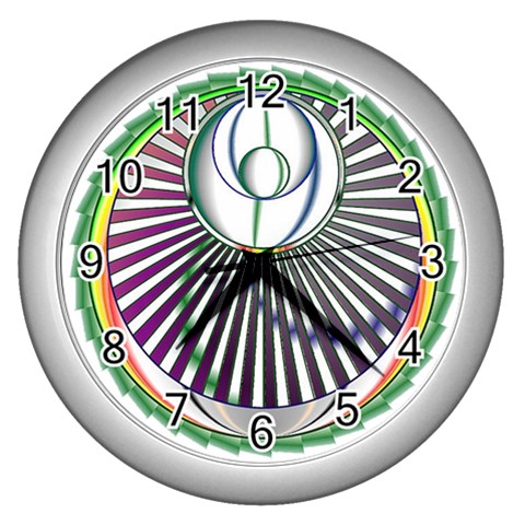 Divine Power Wall Clock (Silver) from ArtsNow.com Front