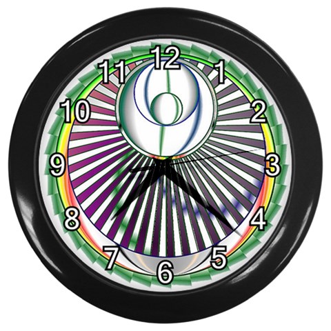 Divine Power Wall Clock (Black) from ArtsNow.com Front