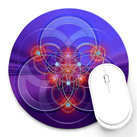 Empowerment Round Mousepad from ArtsNow.com Front