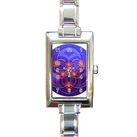 Empowerment Rectangular Italian Charm Watch from ArtsNow.com Front