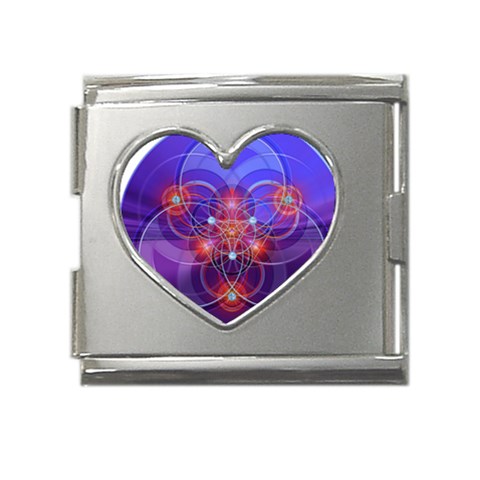 Empowerment Mega Link Heart Italian Charm (18mm) from ArtsNow.com Front