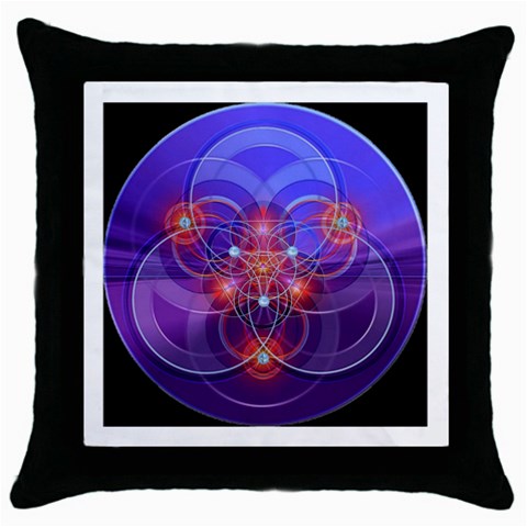 Empowerment Throw Pillow Case (Black) from ArtsNow.com Front