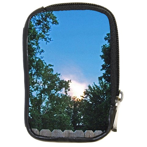 Coming Sunset Accented Edges Compact Camera Leather Case from ArtsNow.com Front