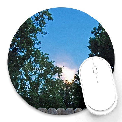 Coming Sunset Accented Edges 8  Mouse Pad (Round) from ArtsNow.com Front